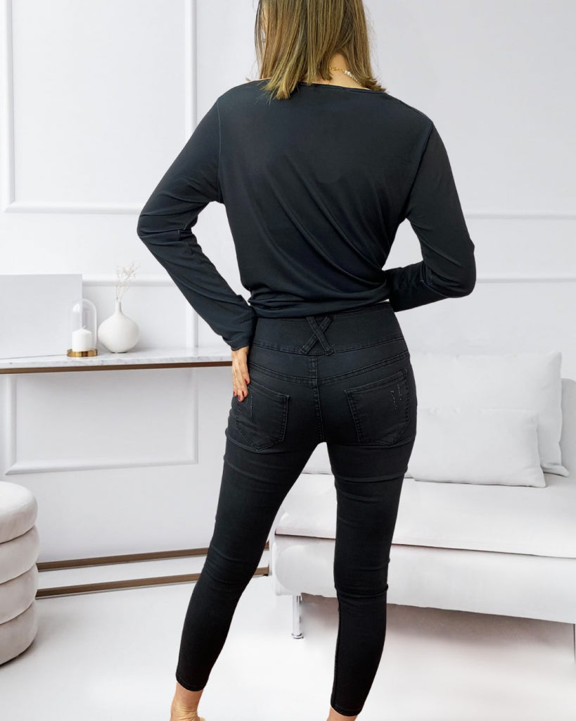 Blugi din lycra cu talie înaltă, 33332