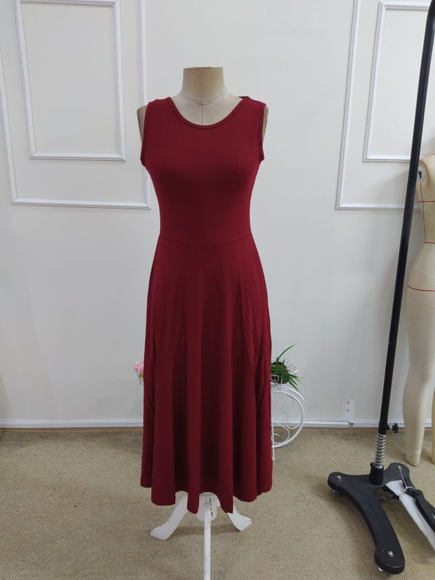 Rochie midi evazată din viscoză, cu guler tip barcă, cu umerii goi, pentru femei, 34034