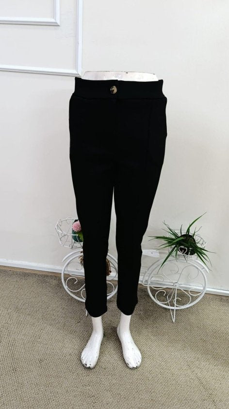Pantaloni de scufundări cu talie înaltă pentru femei, cu buzunare, 34128