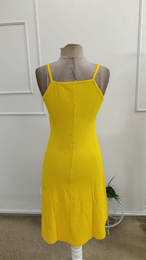 Rochie de damă din viscoză, cu decolteu înfășurat, bretele și decupaj încrucișat în față, 34156