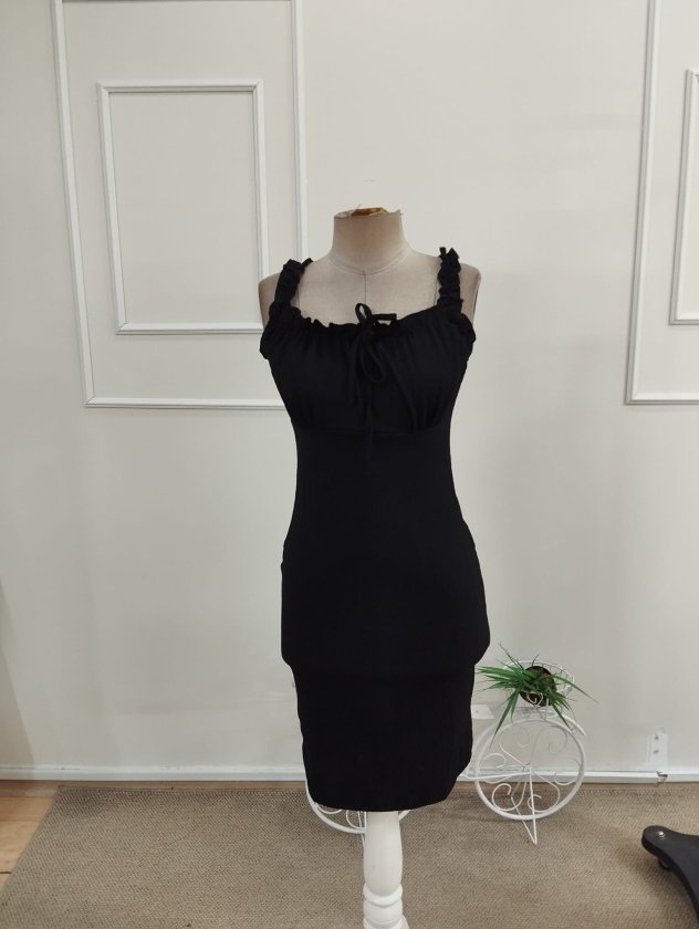 Women's Strappy Lace-Up Short Shirred Dress, 34158