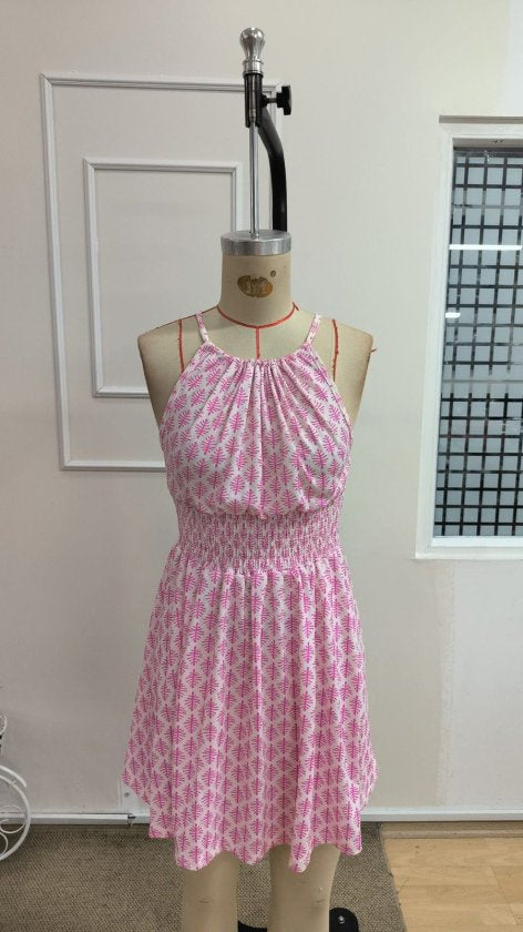 Rochie scurtă Supreme pentru femei, cu umeri goi, decolteu și legături la spate, talie elastică, 34230