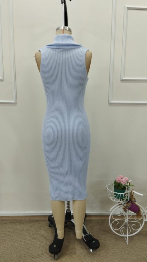Women's Off-the-Shoulder Fold-Over Collar Short Knit Dress, 34547