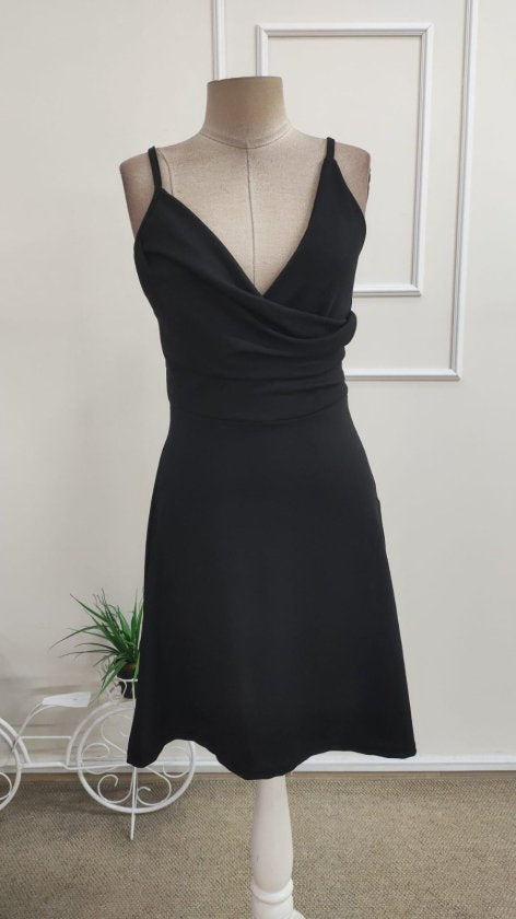 Rochie Scurtă din Janjan pentru Femei, Atârnată, Guler Croisé, 35175