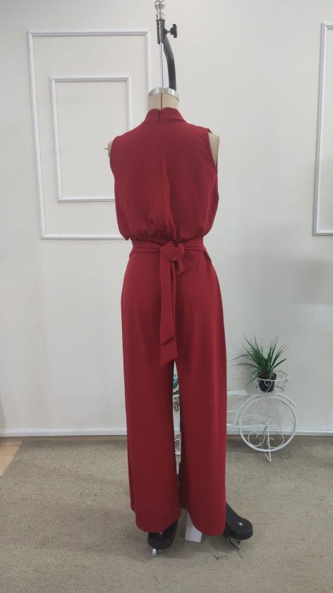 Kadın Balıkçı Yaka Kolsuz Incili Beli Kuşaklı Uzun Janjan Tulum, 35237