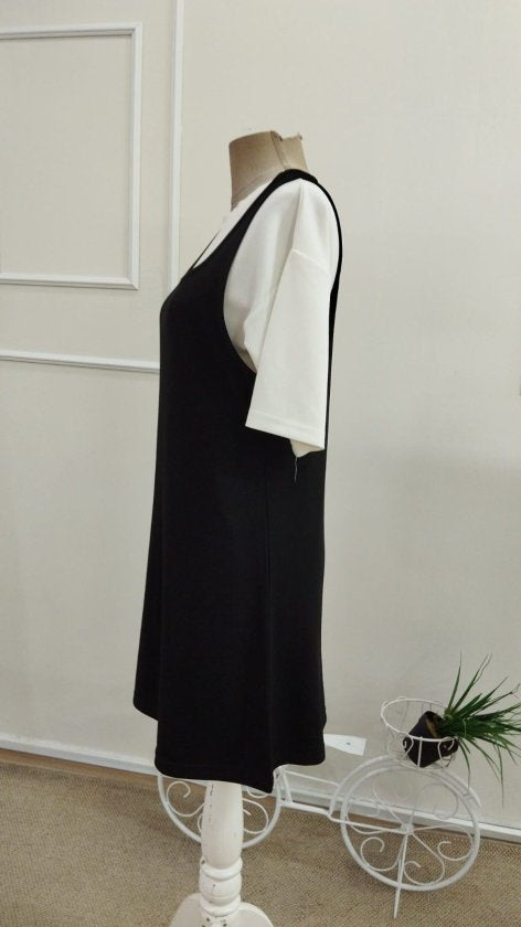 Rochie Modal Două Piese cu Mâneci Scurte și Spaghete Groase, 36896