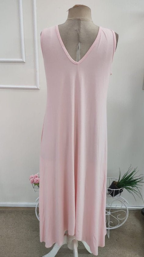 Rochie Maxi Viscozë cu Spaghete, Gât V, Detaliu Inel, Tăiere Asimetrică, 37014
