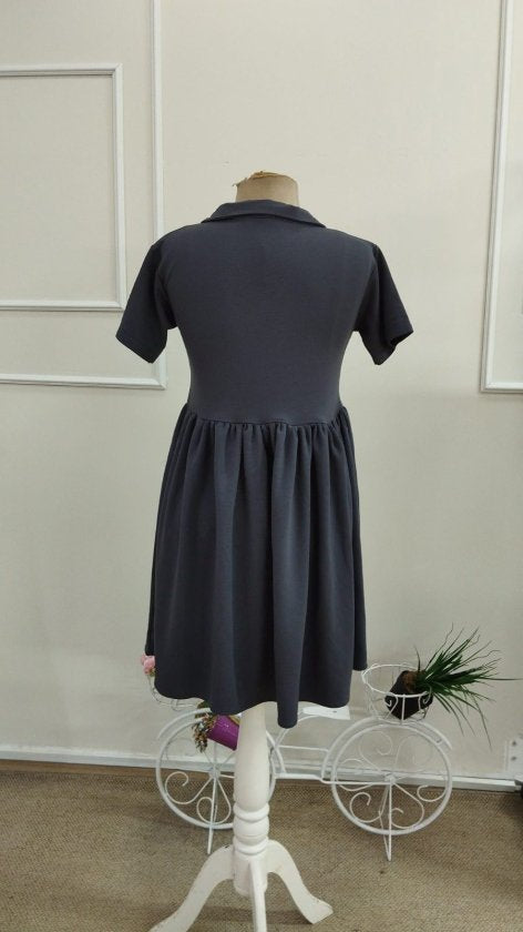 Rochie Scurtă, de Damă, din Viscoză, cu Mânecă Scurtă, Decolteu în V și Talie Elastică, Două Fire, 37038