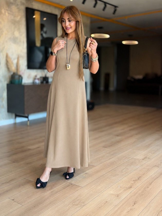 Rochie Viscozë Maxi fără Mâneci, 37103
