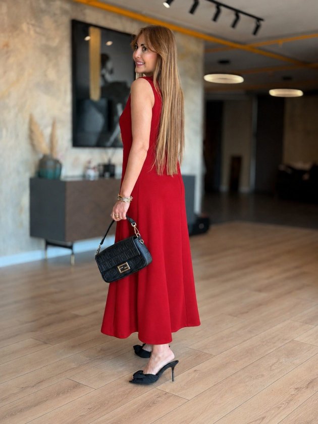 Rochie Viscozë Maxi fără Mâneci, 37104