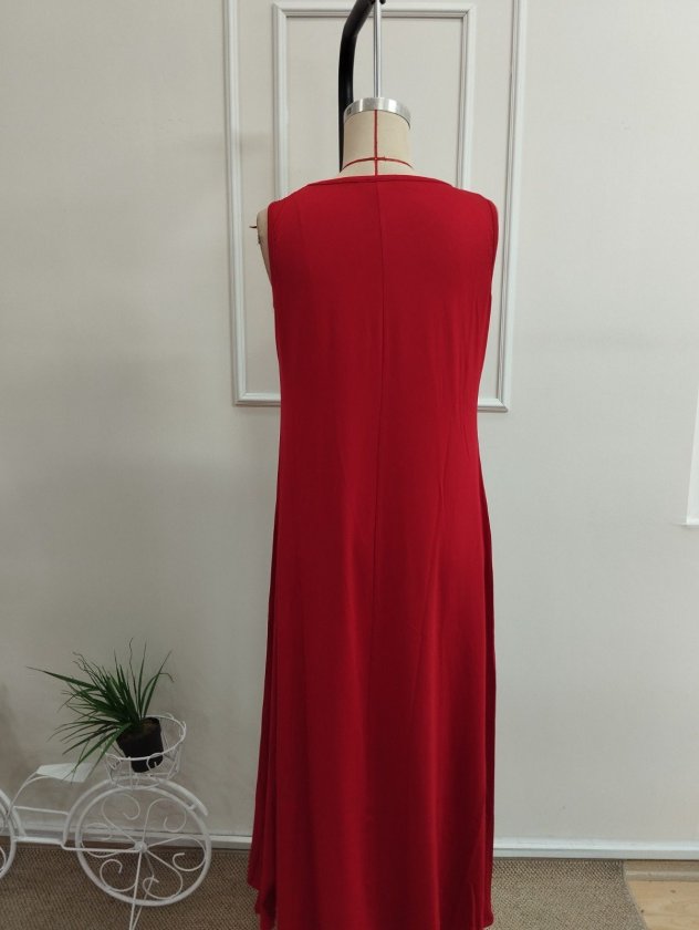 Rochie Viscozë Maxi fără Mâneci, 37104