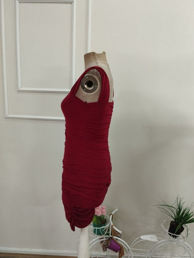 Rochie Sandy cu bretele groase pentru femei, plisă, 37215