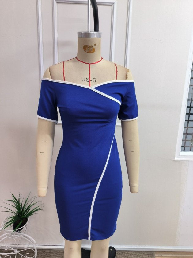 Rochie scurtă din Janjan Crep pentru femei cu umerii goi și detaliu panglică, 37259