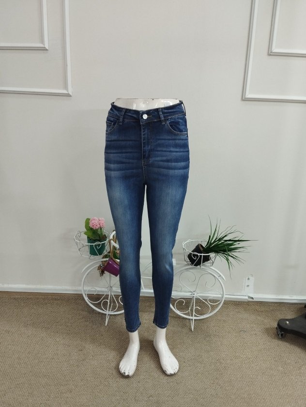 Kadın Yüksek Bel Cep Detaylı Skinny Kot Pantolon, 38406