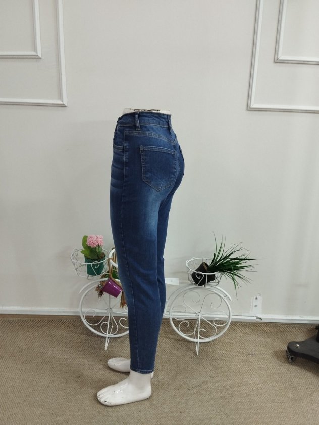 Kadın Yüksek Bel Cep Detaylı Skinny Kot Pantolon, 38406