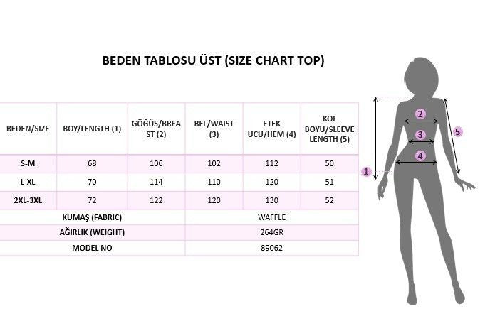 Kadın Uzun Kollu V Yakalı Waffle Bluz, 38575