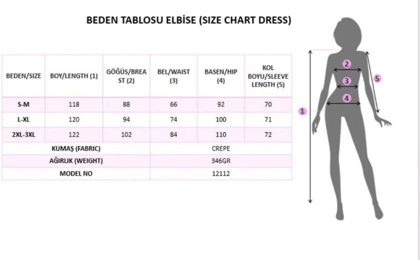 Kadın Uzun Kollu Kolları Desenli Yandan Yırtmaçlı Ve Belden Kuşaklı Midi Janjan Krep Elbise, 39305