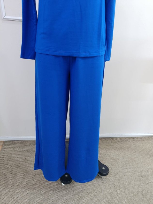 Set de două piese pentru femei, din viscoză, cu mânecă lungă și fermoar, format din bluză și pantaloni, 39371