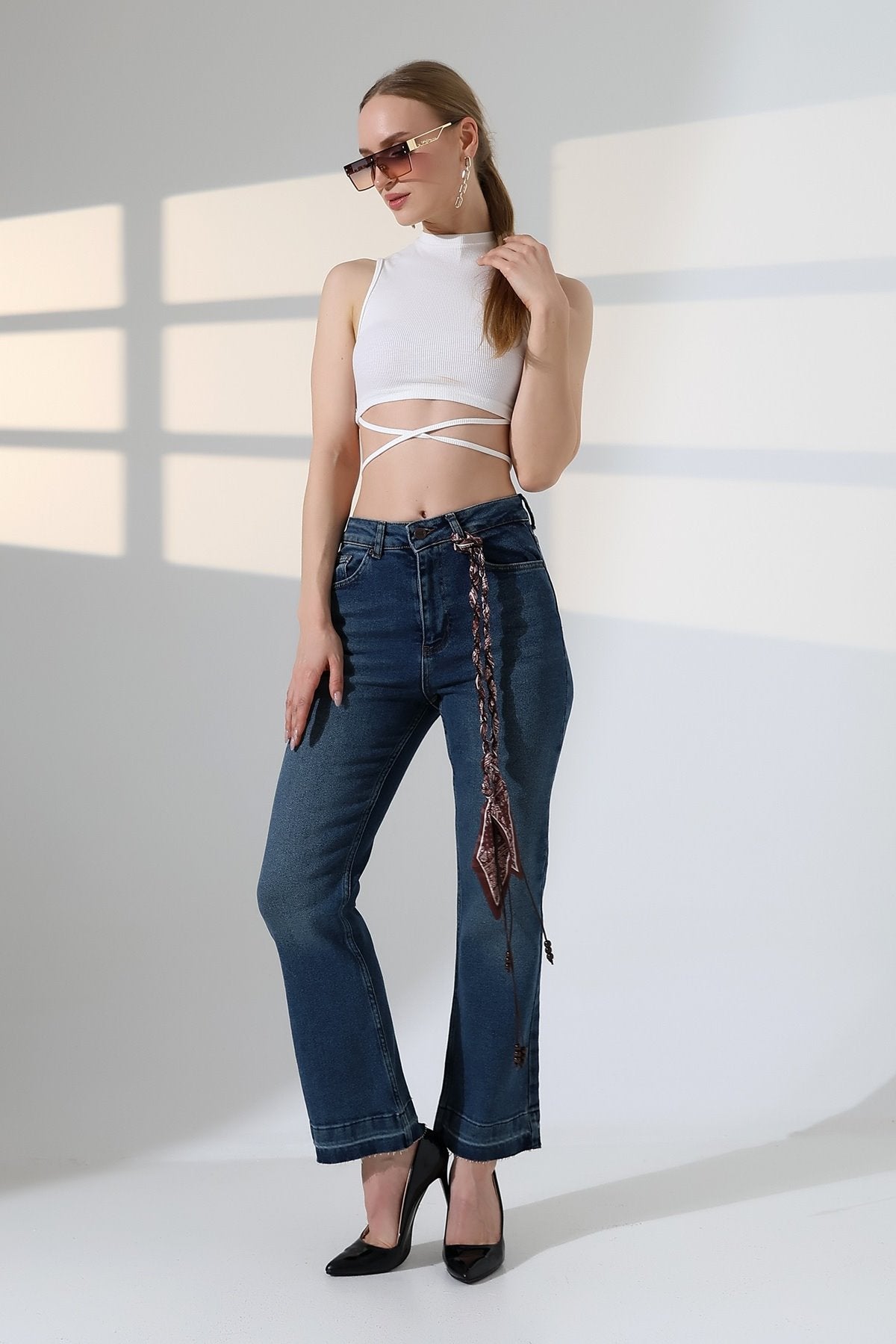 Pantalon Denim Flare 7104