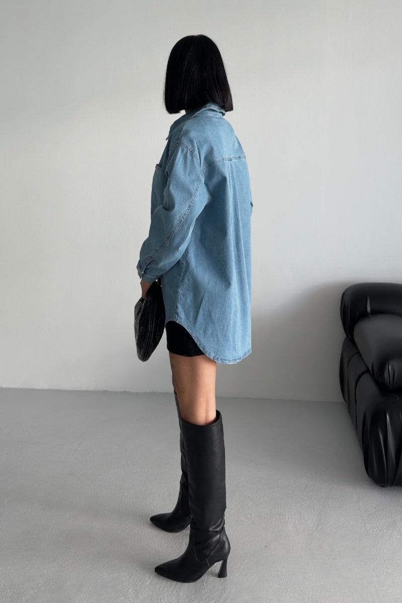 Oversize Kot Gömlek 6090