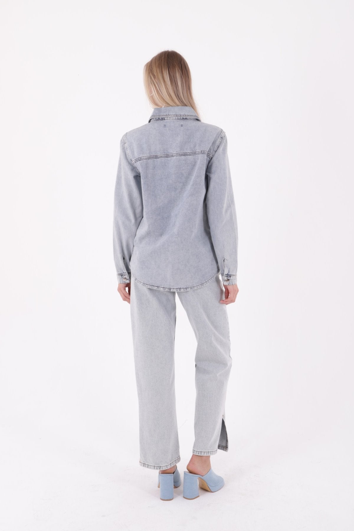 Cămașă Denim cu Capse 6013