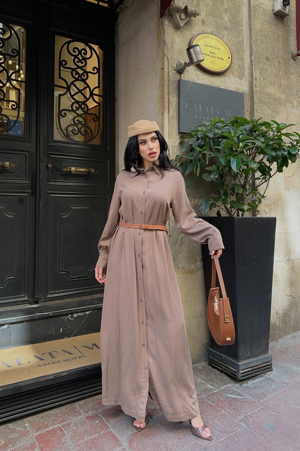 Rochie Denim Clasica Lunga cu Nasturi 3034