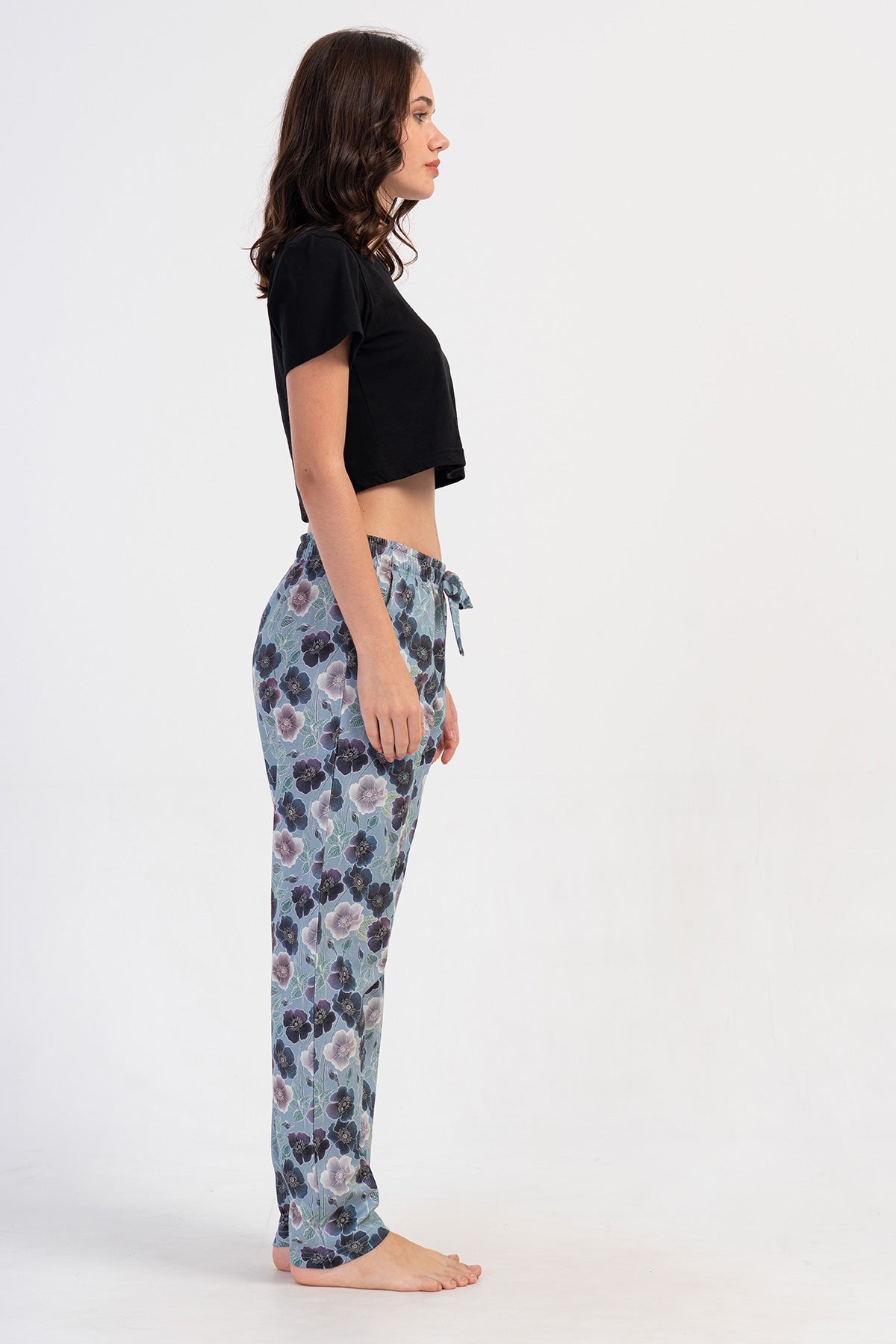 PANTALONI DE PIJAMALE DE DAMĂ P.SUPREM XXL, CU BUZUNARE, SINGURĂ PIESĂ - GRI