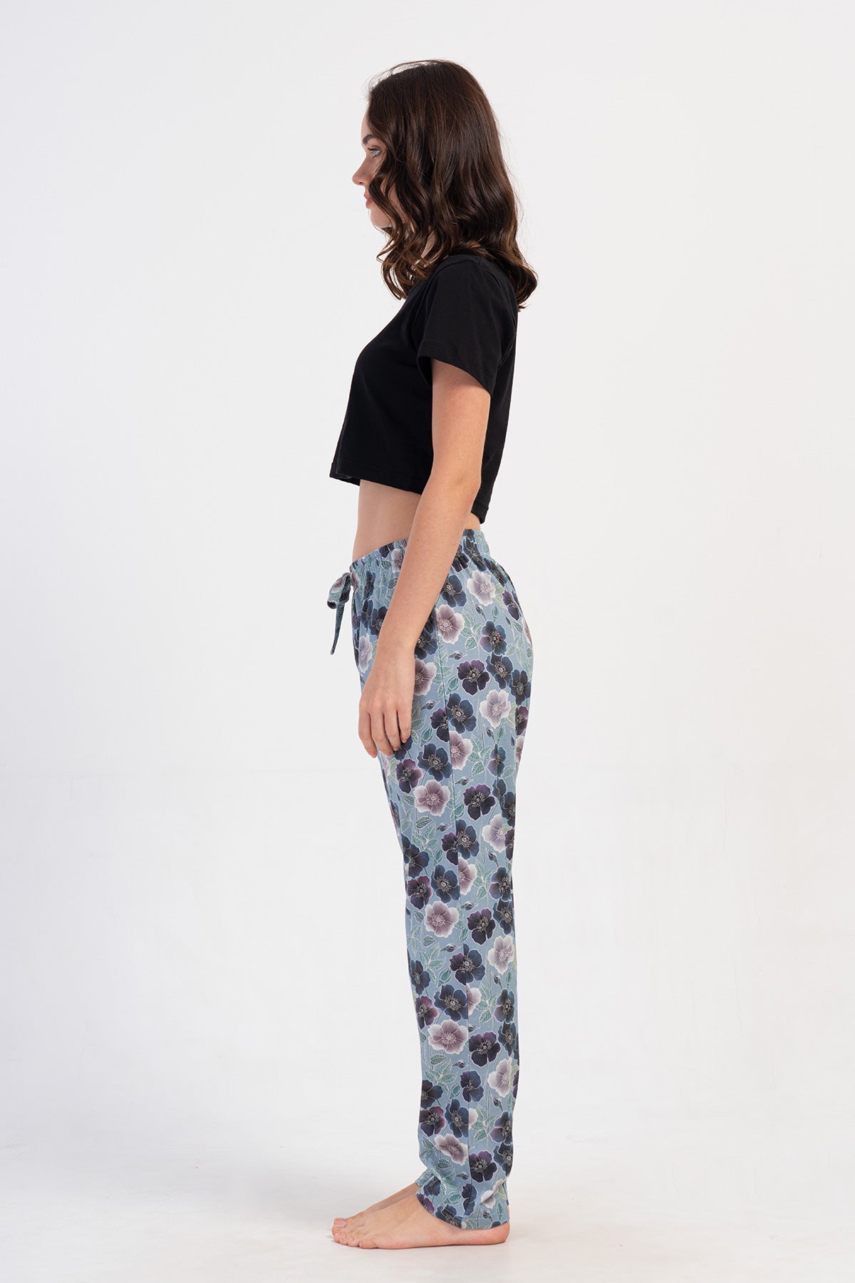 PANTALONI DE PIJAMALE DE DAMĂ P.SUPREM XXL, CU BUZUNARE, SINGURĂ PIESĂ - GRI