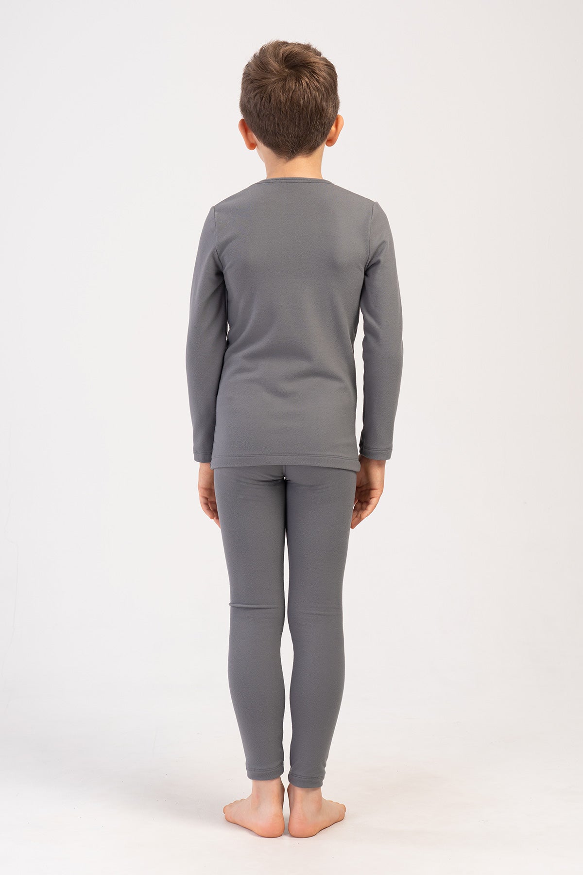 SET INTRARE GÂT ROTUND, MÂNECĂ LUNGĂ, CONFORTABIL, PENTRU BĂIEȚI (7-8/13-14) - FUME