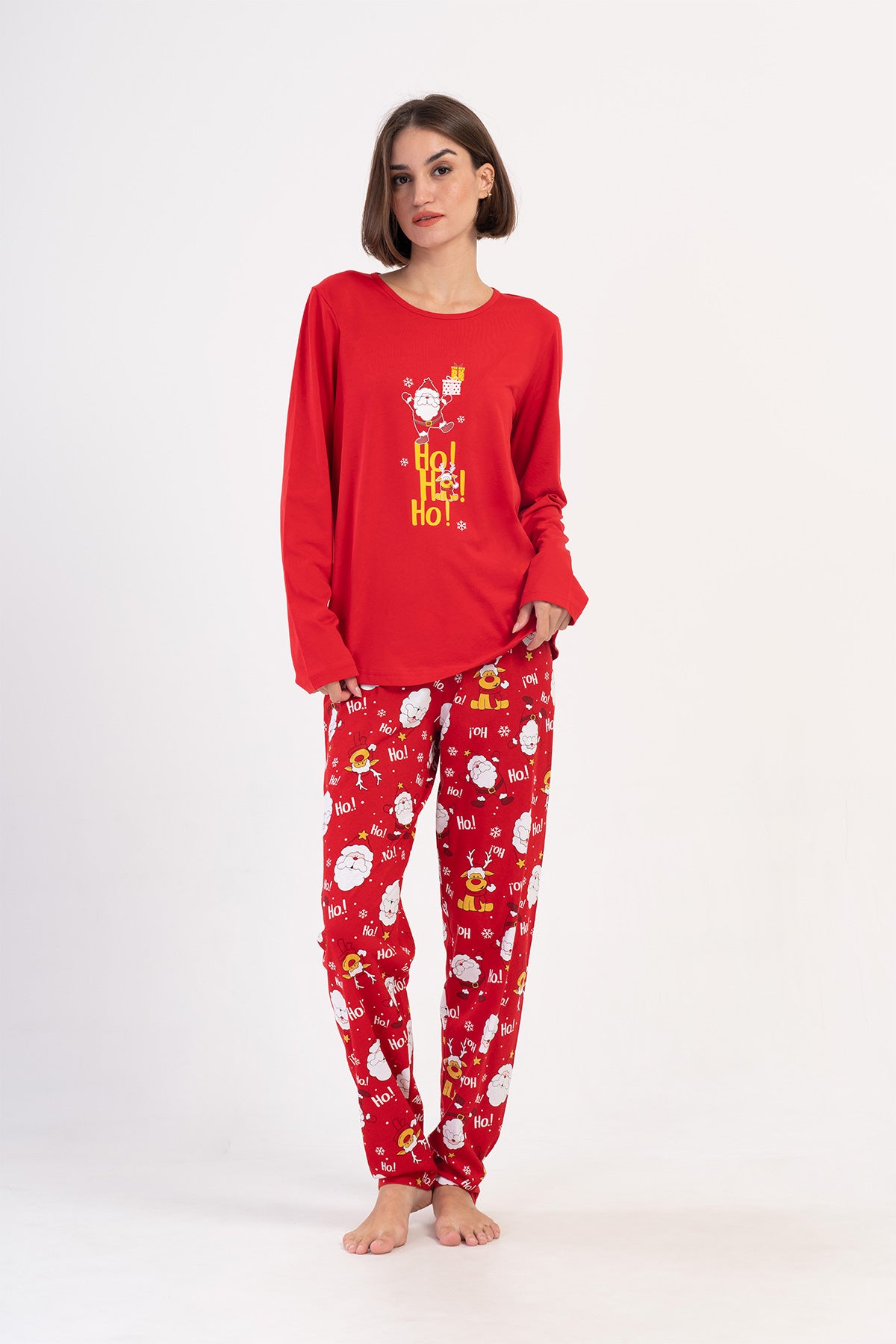 P.FEMEI SUPREM XXL GÂT ROTUND MÂNECĂ LUNGĂ TIV OVAL SET PIJAMA - NARCICEK