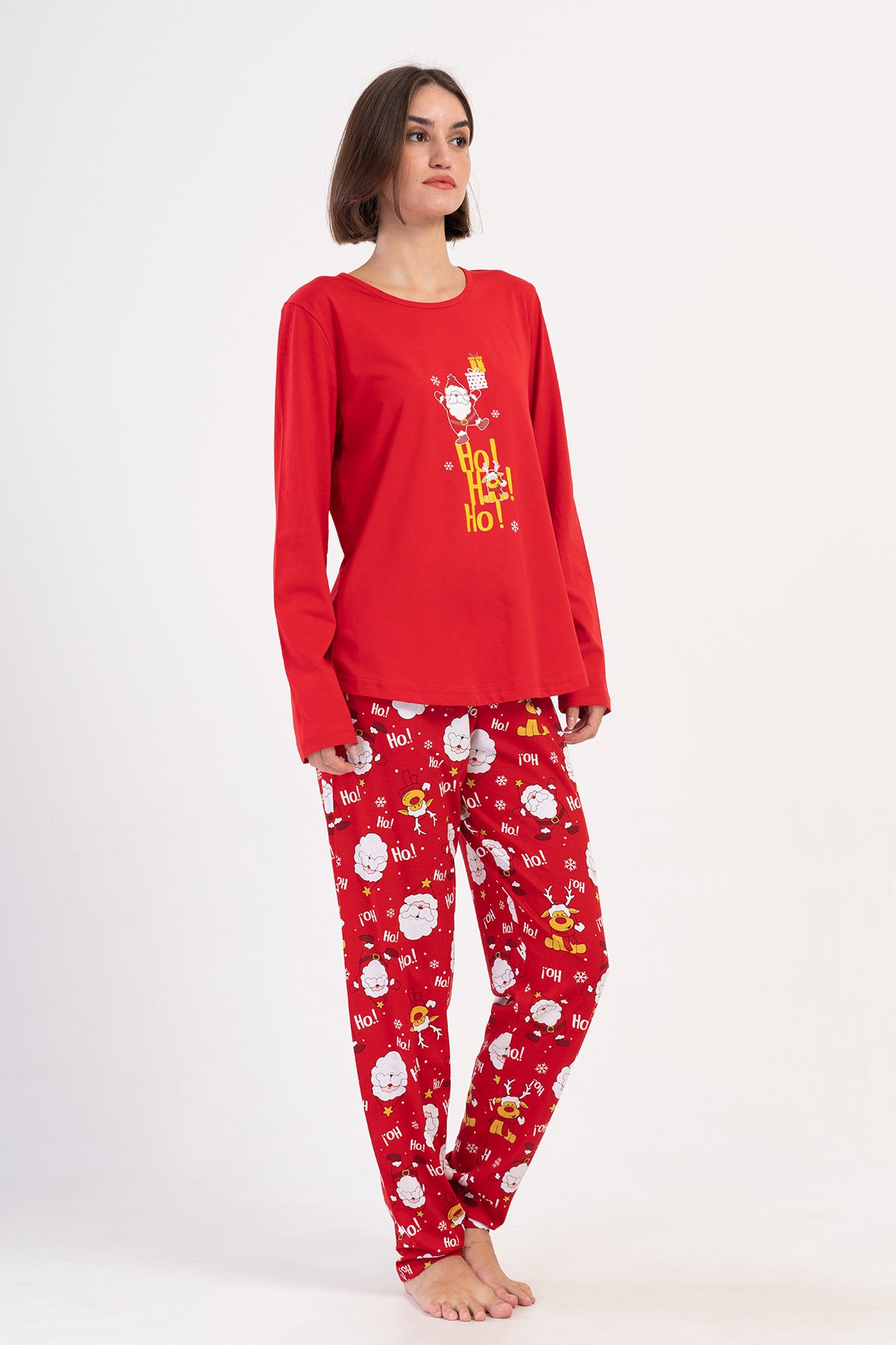 P.FEMEI SUPREM XXL GÂT ROTUND MÂNECĂ LUNGĂ TIV OVAL SET PIJAMA - NARCICEK