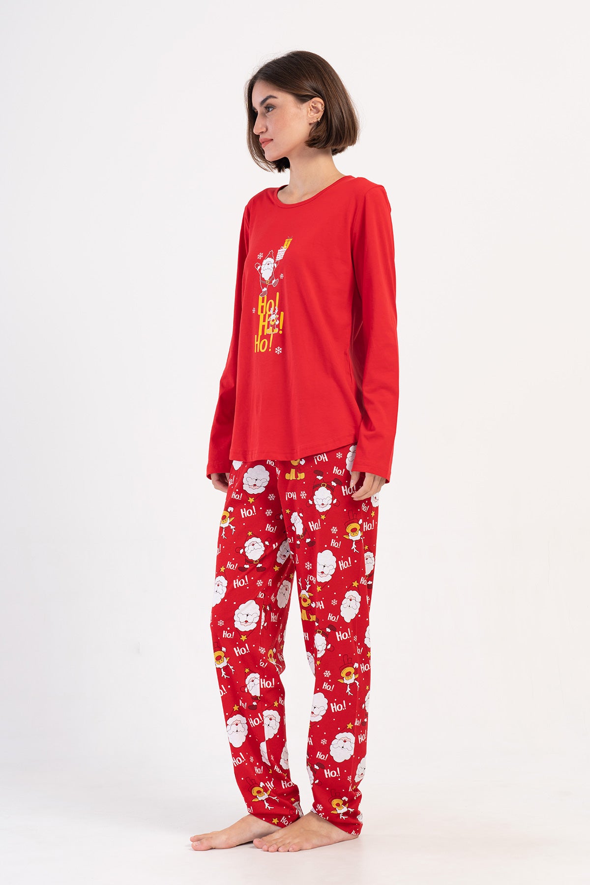 P.FEMEI SUPREM XXL GÂT ROTUND MÂNECĂ LUNGĂ TIV OVAL SET PIJAMA - NARCICEK