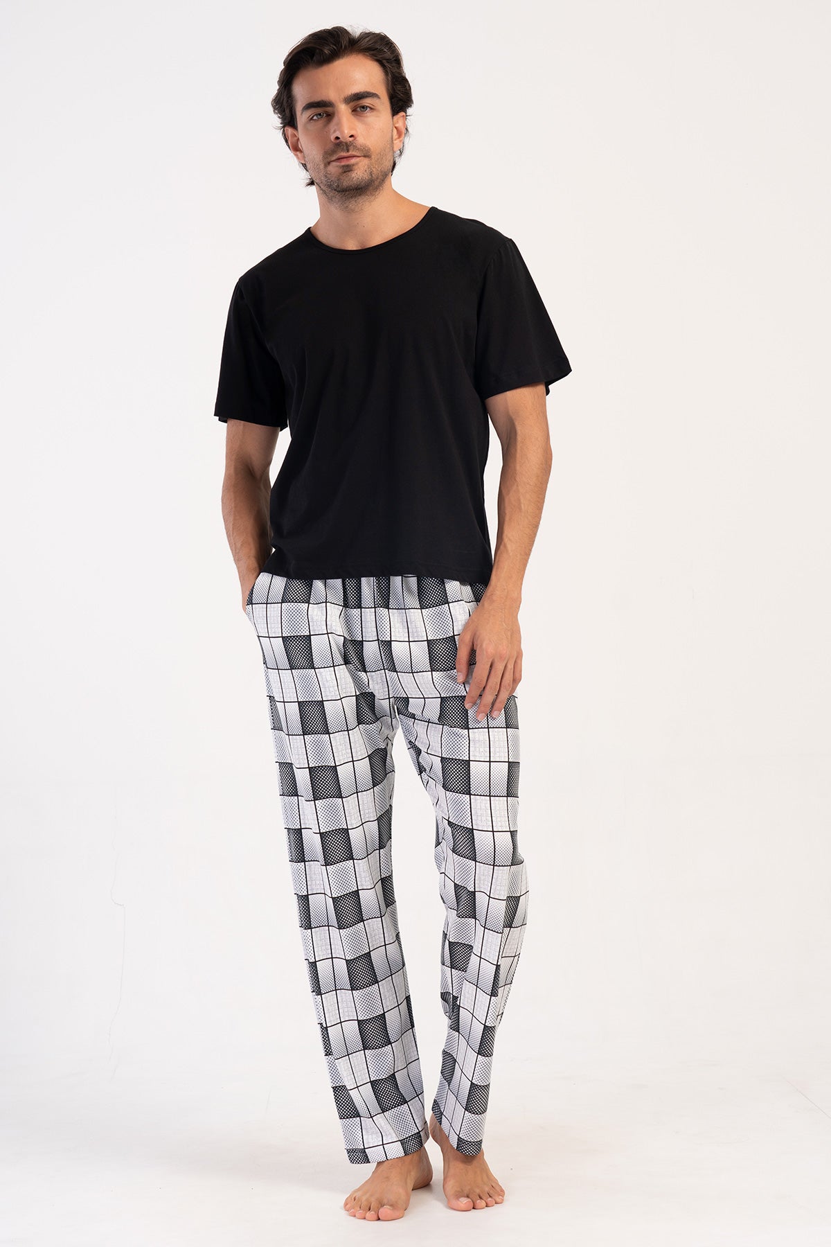 PANTALONI P.SUPREM DE P.J. BĂRBAȚI CU BUZUNARE - GRI