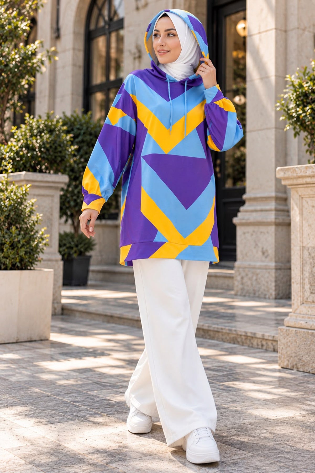 4125 Oversize Sweat Dress - M. Blue