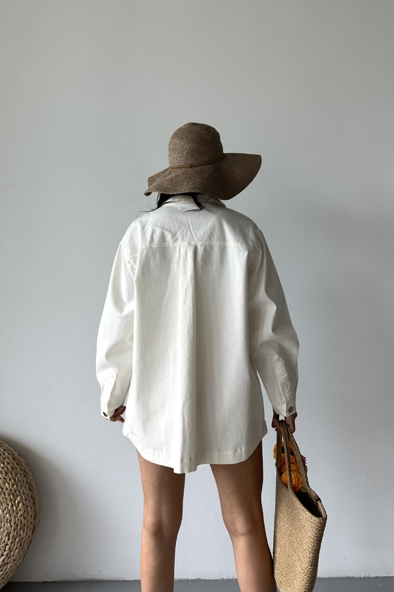 Cămașă Denim cu Buzunare 6097