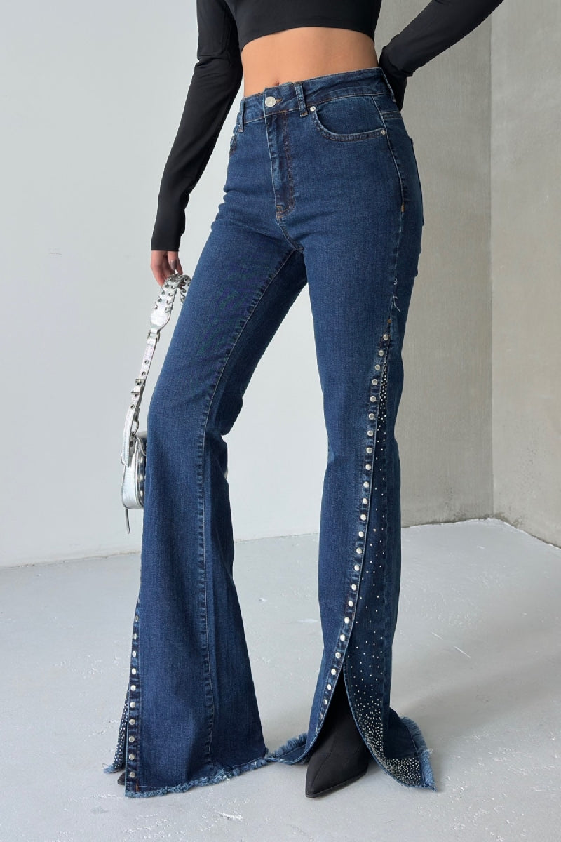 Pantalon Denim cu Taiatura Picior 7102