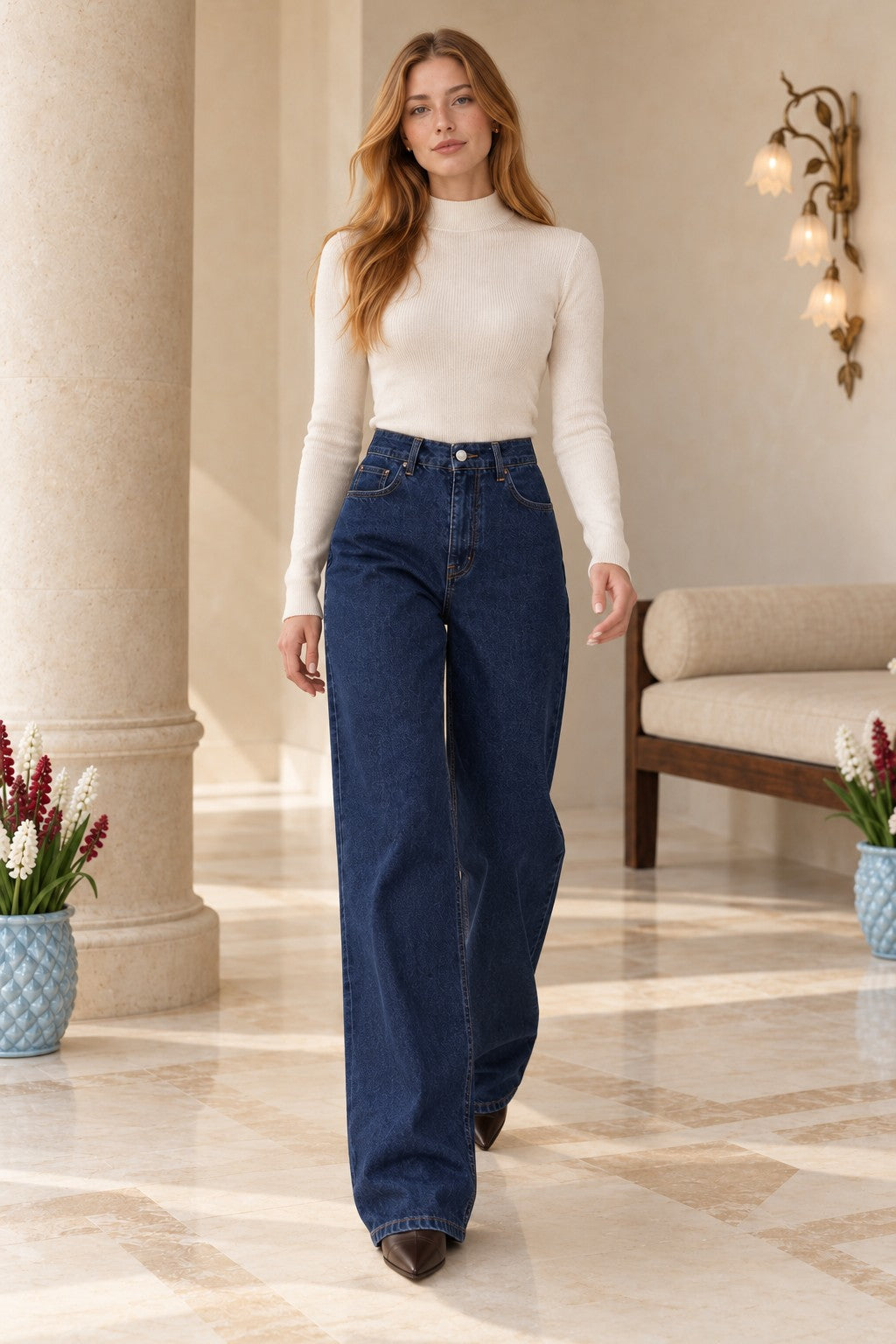 Wide Leg Relax Jeans 718