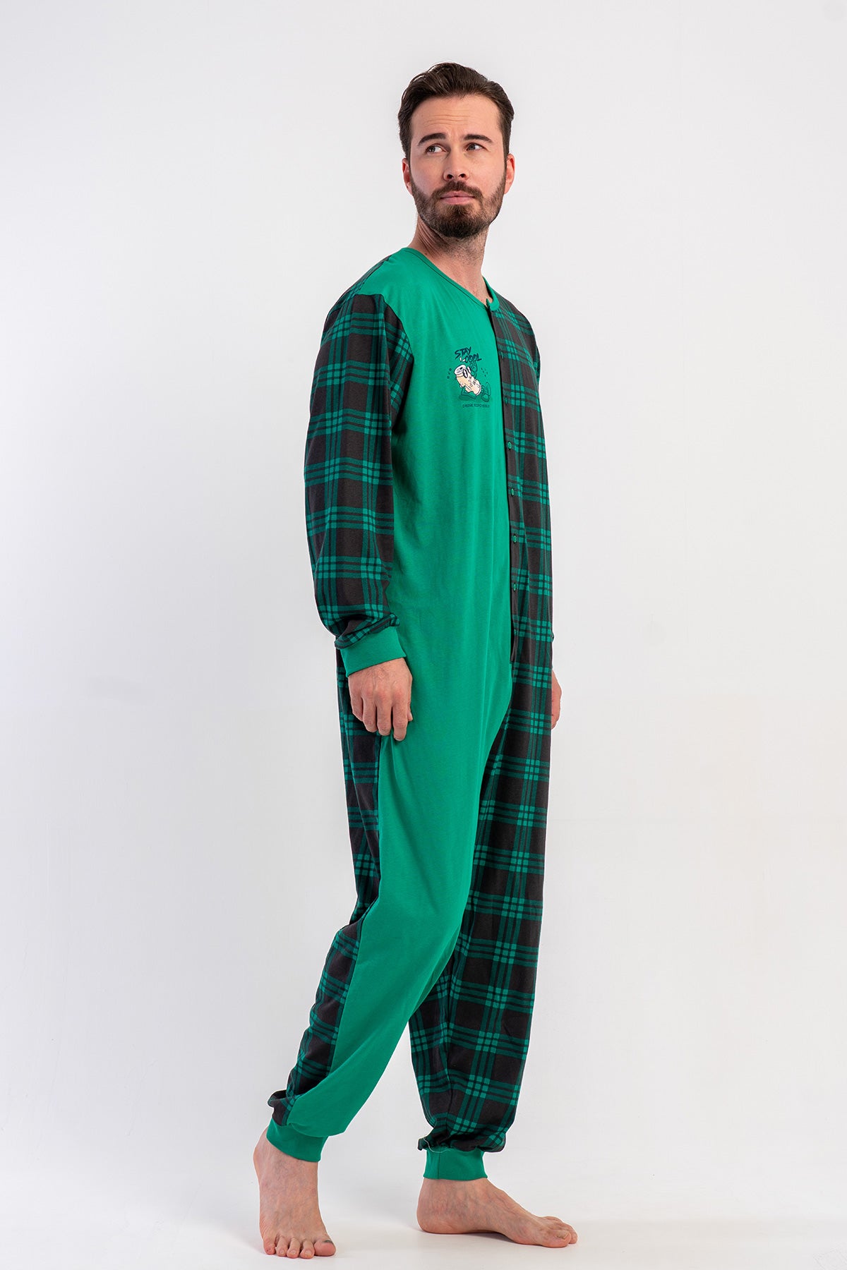 SALOPETĂ BĂRBAȚI P.SUPREM CU NASTURI COMPLET - VERDE