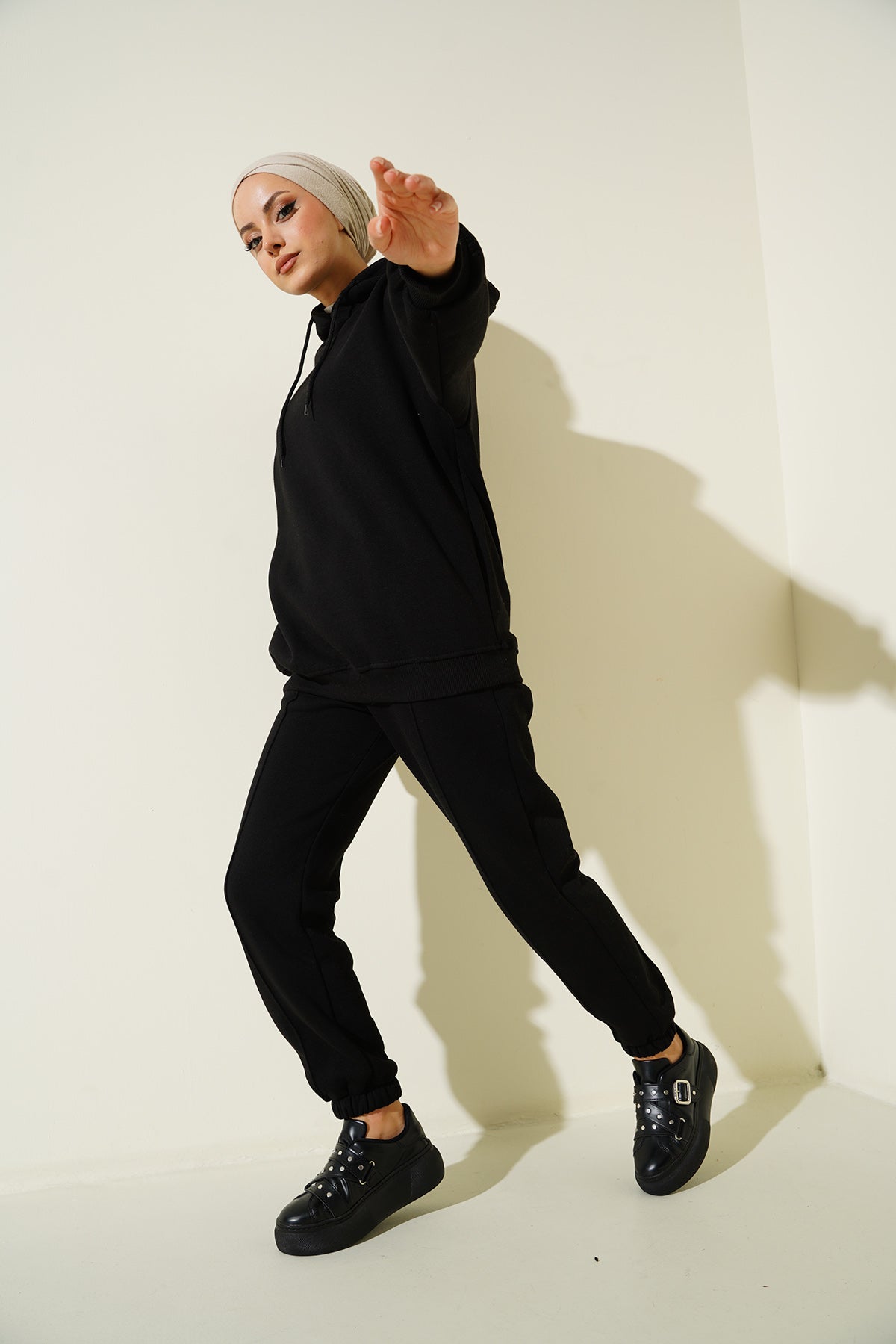 55434 Costum Trening Oversize - Negru