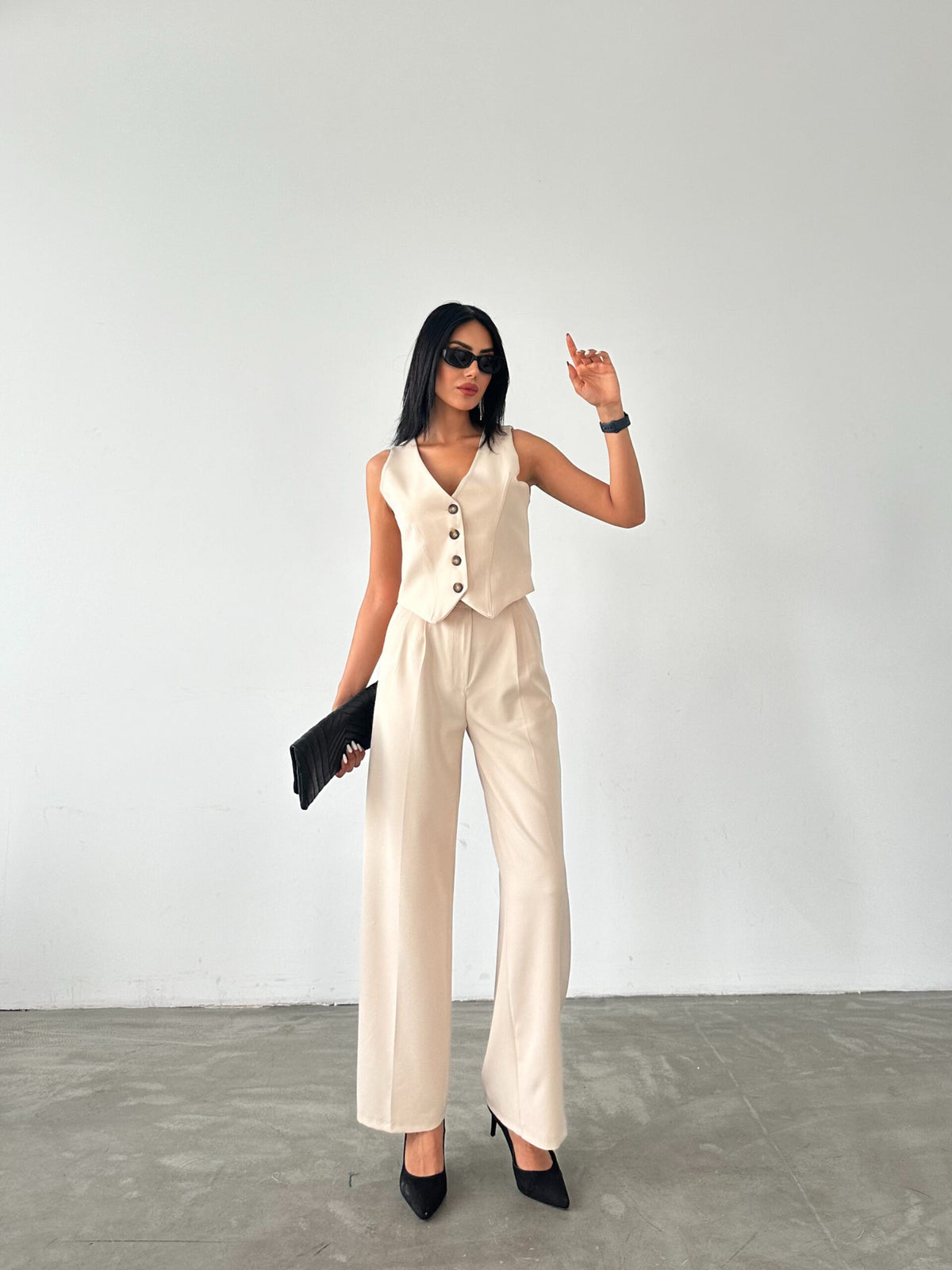 Beige Atlas Lined Vest
