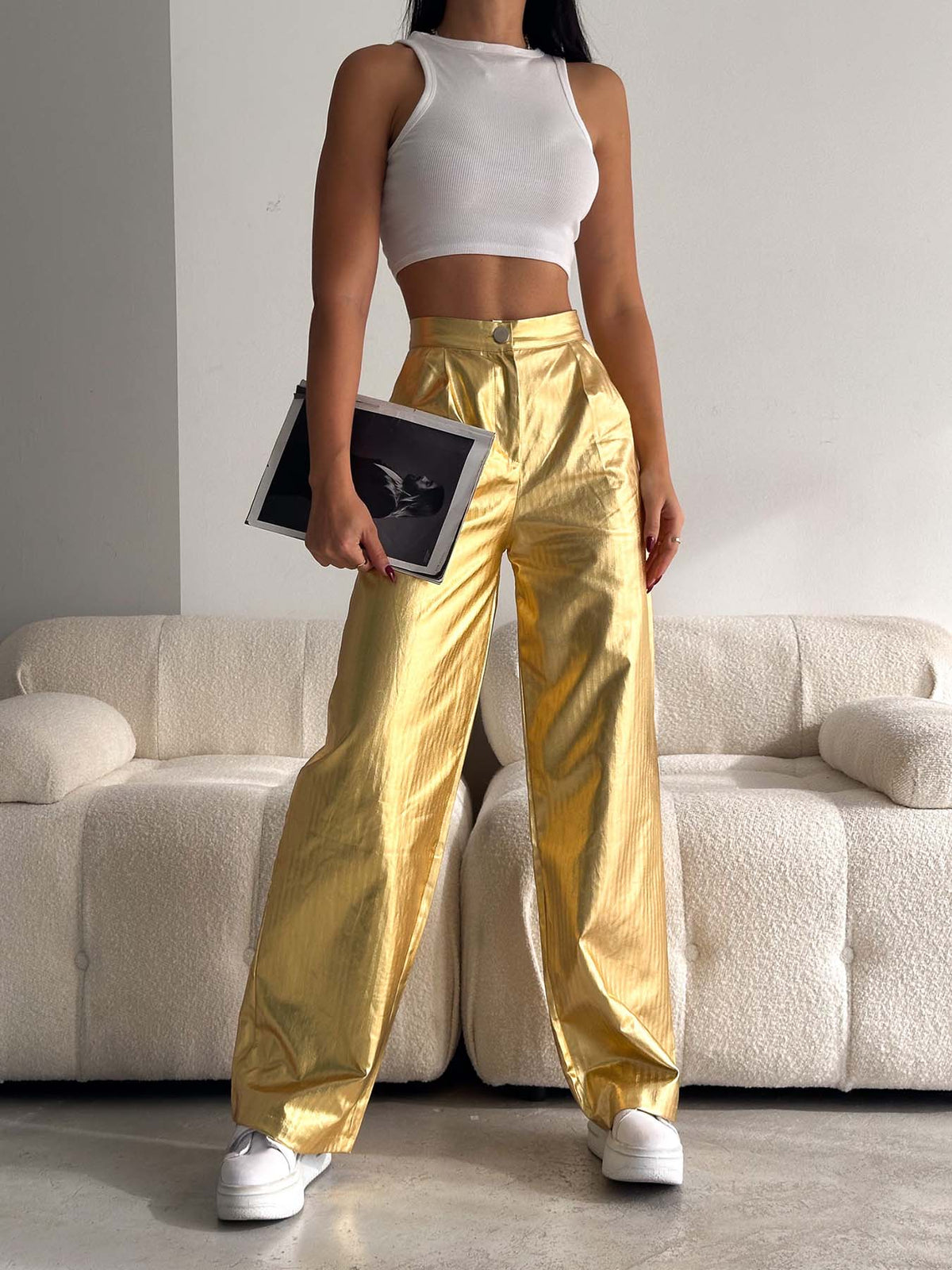 Gold Varak Palazzo Pantolon