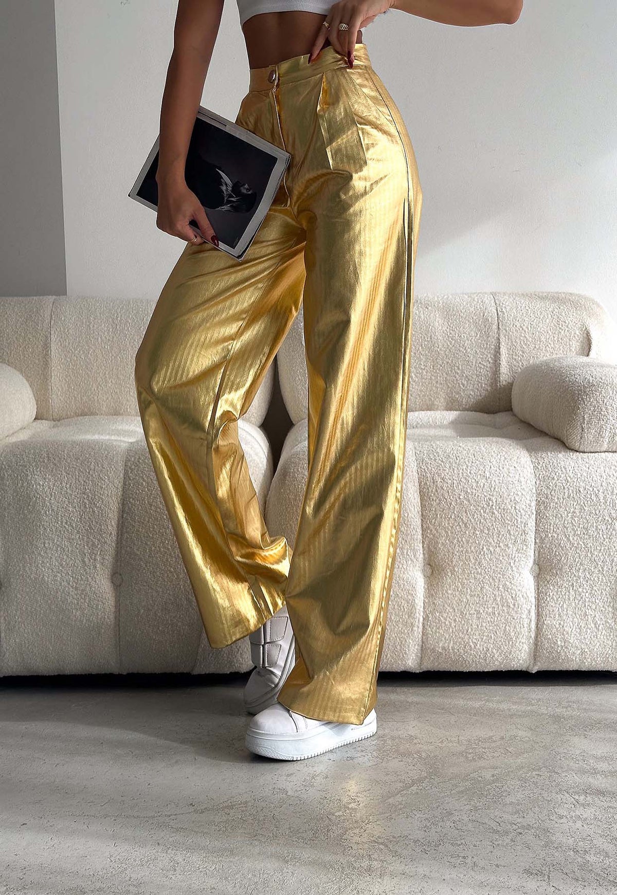 Gold Varak Palazzo Pantolon