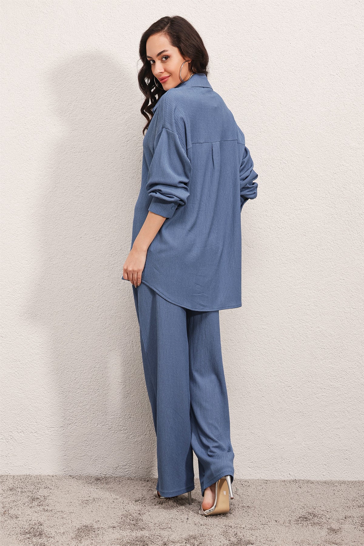 5858 Compleu Tricot Două Piese - Indigo