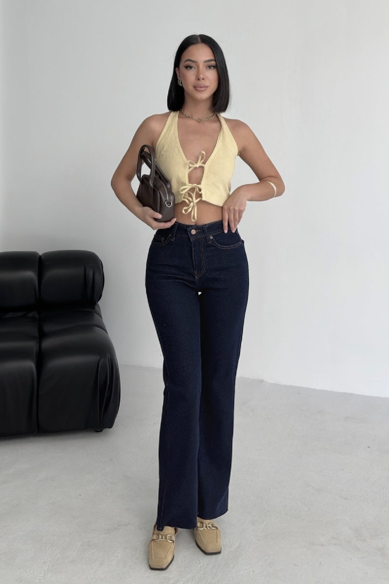 İspanyol Mom Fit Kot Pantolon 1706