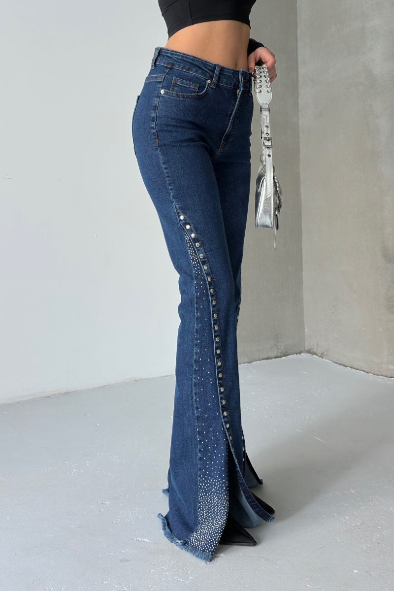Pantalon Denim cu Taiatura Picior 7102