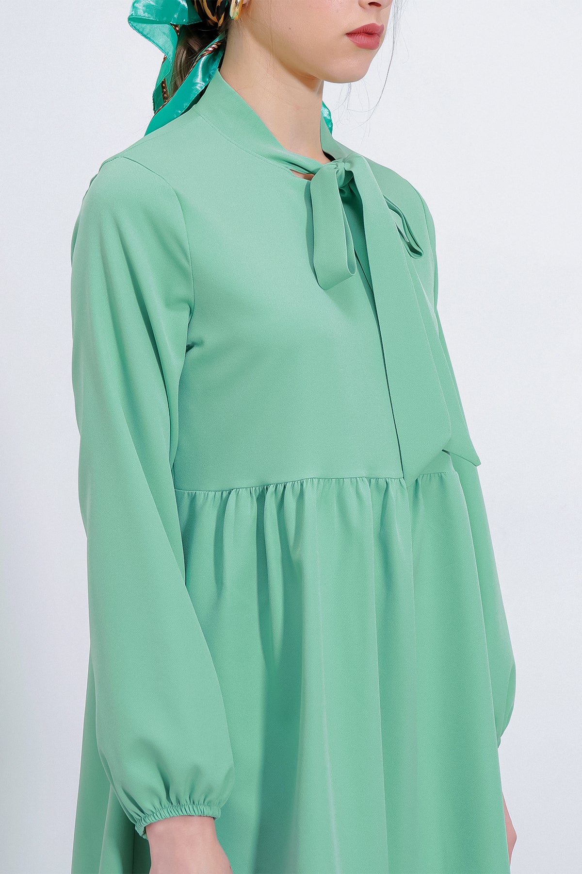 Set Pantaloni Tunic Tricot Mentă Femei 6654