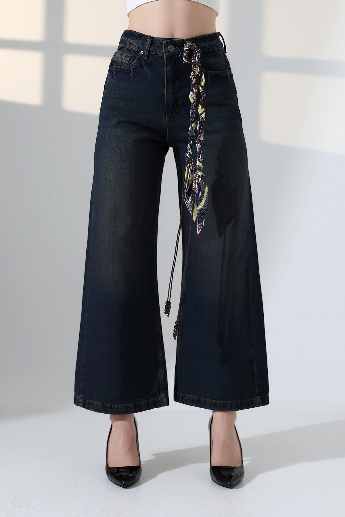 Pantaloni Palazzo Denim 7158