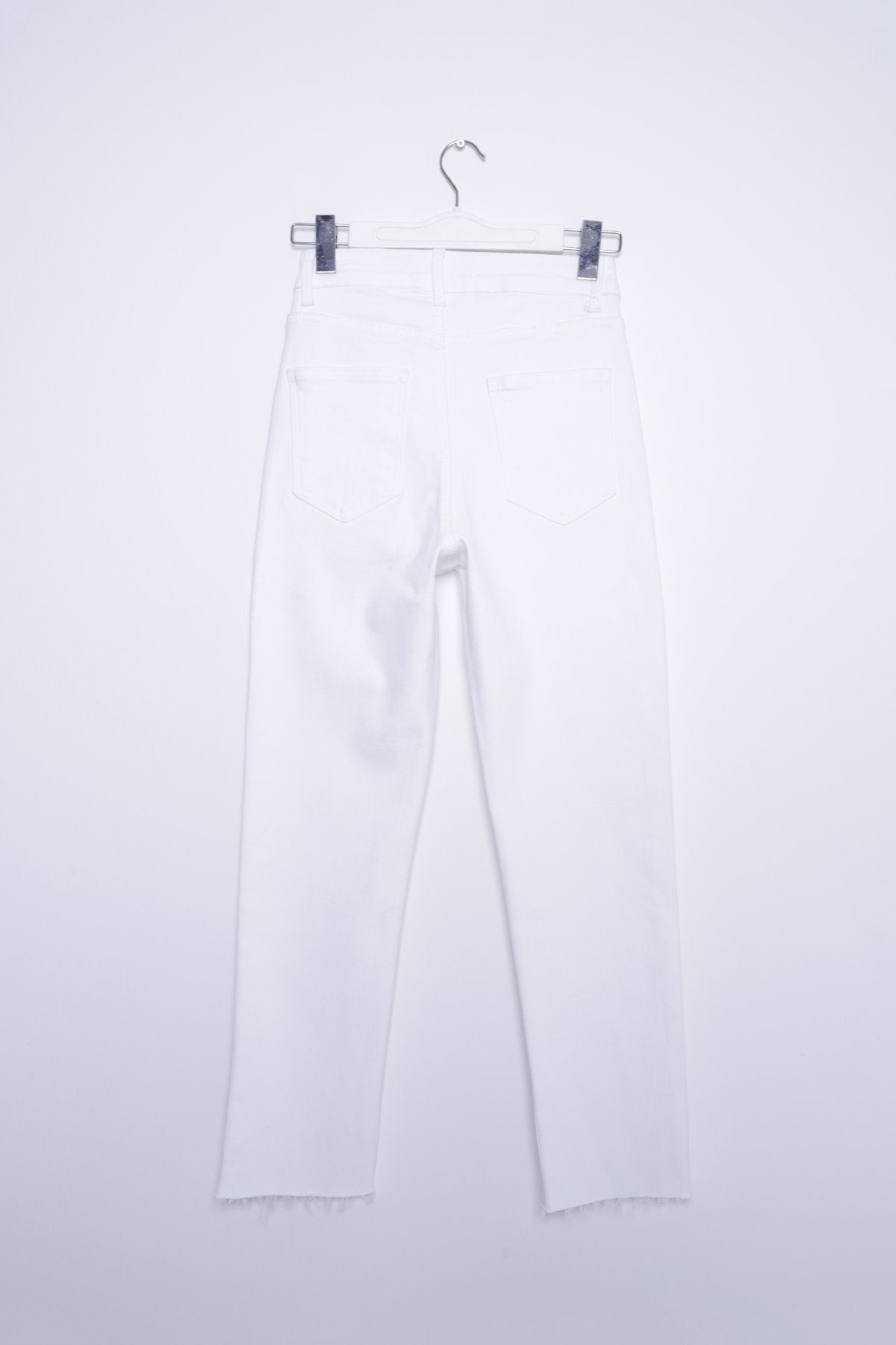 Pantaloni Denim Mom Fit cu Crac fara Cusaturi 764