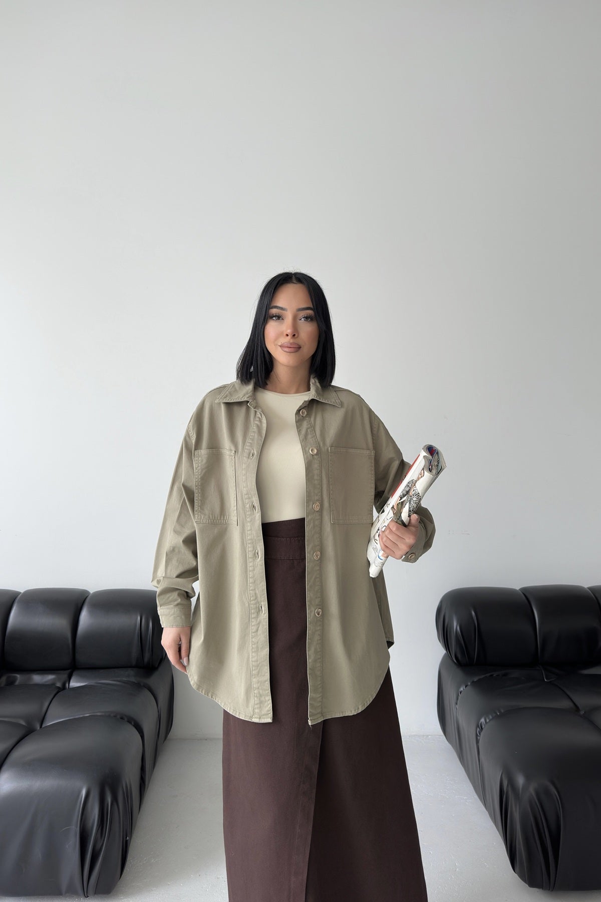 Cămașă Denim Oversized cu Butoane 6080
