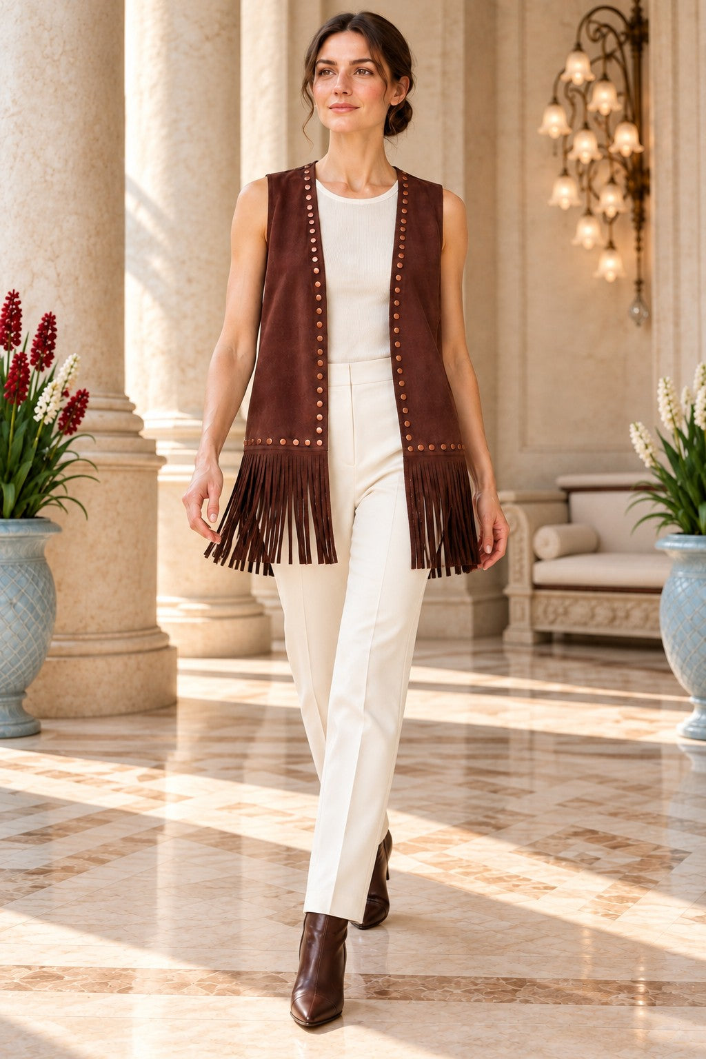 Püsküllü Astarlı Yelek 6397
